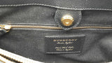 Burberry Black Leather House Check Banner Tote Bag Eb1025prxdu