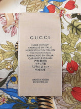 Gucci 100th Anniversary Double-sided Ivory & Red Silk Scarf Fw1225lzxdu