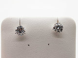 2.06 Cttw Lab Grown Diamonds 14k White Gold 1.0g Stud Earrings Do0826poxde