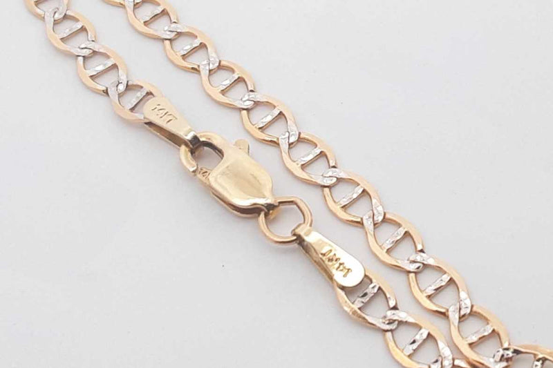 14k Yellow Gold Mariner Chain Necklace 4.9 Grams 20 Inch Eb1124oorsa