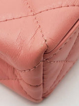 Chanel Mini Nano Shopper Bag In Shiny Coral Pink Aged Calfskin Fw1026lexzdu