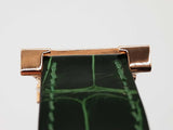 Hermes 25 Heure H Green Malachite Dial Rose Gold Quartz Watch Do0325crxzde