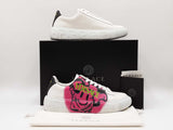 Versace Medusa Smile Sneakers In White Leather Size 40 Fw0626ezdu