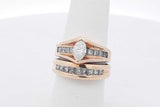 1.16cttw Diamond Wedding Set In 14k Yellow Gold 10.1 Grams Size 5 Eb1125crxsa