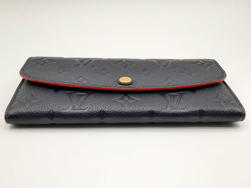 Louis Vuitton Emilie Marine Blue Rouge Red Empriente Monogram Wallet Do0824wcrde