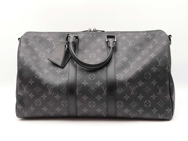 Louis Vuitton Keepall Bandoulière 45 Monogram Eclipse Coated Canvas Fw0725lzxzdu