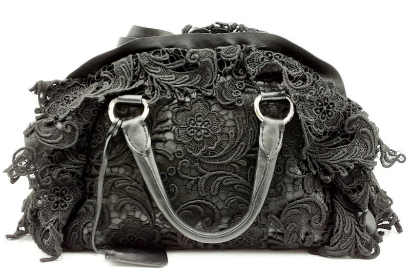 Prada Lace Pizzo Bowler Bag Eb0824orxdu