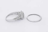 0.96cttw Diamond Wedding Set In 10k White Gold 3.7 Grams Size 6.75 Eb0226worsa