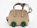 Creme Mini Racecar Bag Zipper Pouch Bag Charm Do0526lde