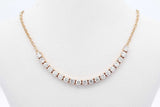 0.93cttw 14k Yellow Gold Diamond Tennis Necklace 3.9 Grams Eb0626wrxdu