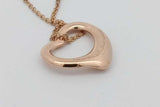 Tiffany & Co. Elsa Peretti 18k Gold Open Heart Pendant Necklace 4.4g Eb0926lcrsa