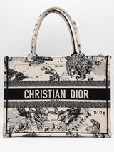 Christian Dior Zodiac Toile De Jouy Embroidered Book Tote Bag Eb0826sxzsa
