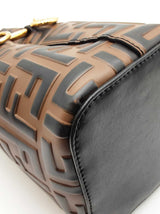 Fendi Mini Mon Tresor Bucket Bag In Zucca Embossed Calfskin Leather Fw0426przdu