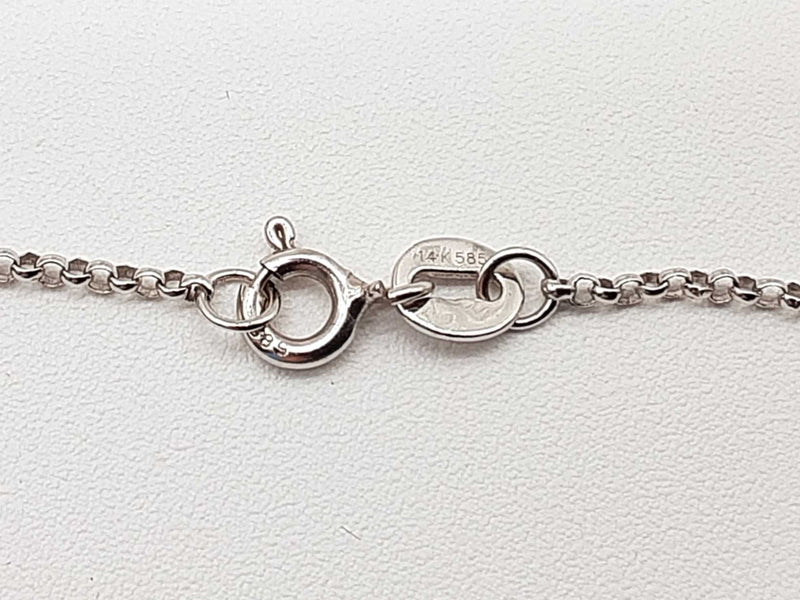 White Black Pearls 14k White Gold 6.7g Chain Necklace 16 In Do0725oxzde