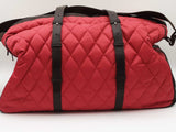 Ferrari Rosso Corsa Red Quilted Nylon Duffel Bag Sd0925orzdu