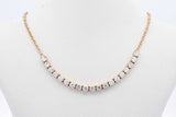 0.93cttw 14k Yellow Gold Diamond Tennis Necklace 3.9 Grams Eb0626wrxdu