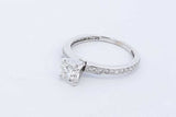 1.34cttw Diamond Ring In 18k White Gold 3.6 Grams Size 8.5 Eb1225lrxzde