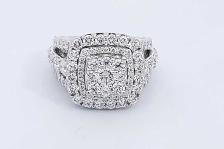 5.16ctw Lab Grown Diamond Ring In 14k White Gold 9.3 Grams Size 7 Eb0225rxzsa