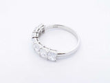 2.19 Cttw Lab-grown Diamond & 14k White Gold Ring 2.2 Grams Size 7 Fw0425crxdu