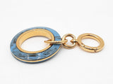 Burberry Gold-tone & Blue Marble Bag Charm & Key Ring Accessory Fw1124rxdu