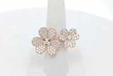 Van Cleef & Arpels 18k Rose Gold Frivole Between The Finger Ring Eb1026cxxzsa