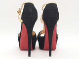 Christian Louboutin Suede Nappa Laminato Glennalta 150 Pumps Black Size 7.5 Aa0525loxsa