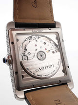 Cartier Tank Mc 2.13 Cttw Aftermarket Diamond & Steel Automatic 34mm Watch Fw1025lozxdu