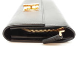 Tom Ford Natalia Turnlock Black Leather Continental Wallet Clutch Do0126orxde
