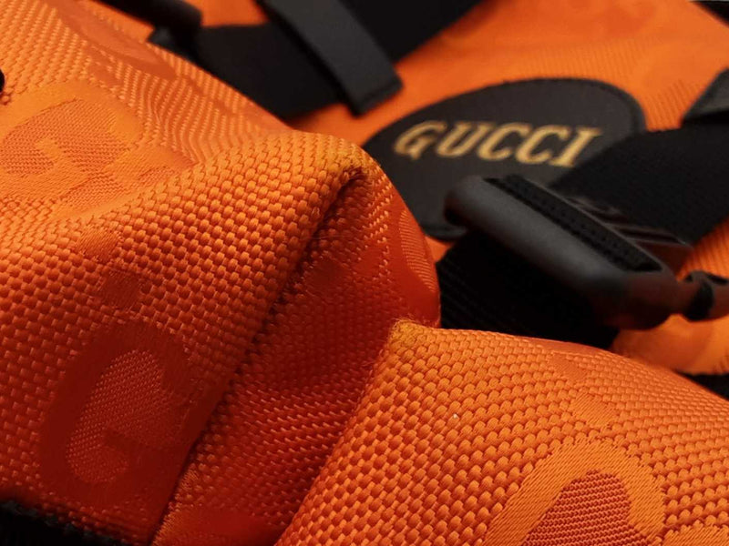 Gucci Gg Nylon Off The Grid Orange Backpack Eb1124ixzsa