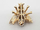 0.70 Cttw Diamonds 14k Two Tone Yellow White Gold 5.0g Bee Pin Do0425wexde