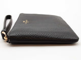 Coach Black Pebbled Leather Zipper Wristlet Do0325lrde