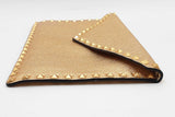 Valentino Garavani Rockstud Gold Metallic Leather Envelope Clutch Eb0726wxzsa