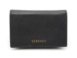 Versace La Medusa Flap Wallet In Black Grained Leather Fw0226lrzdu