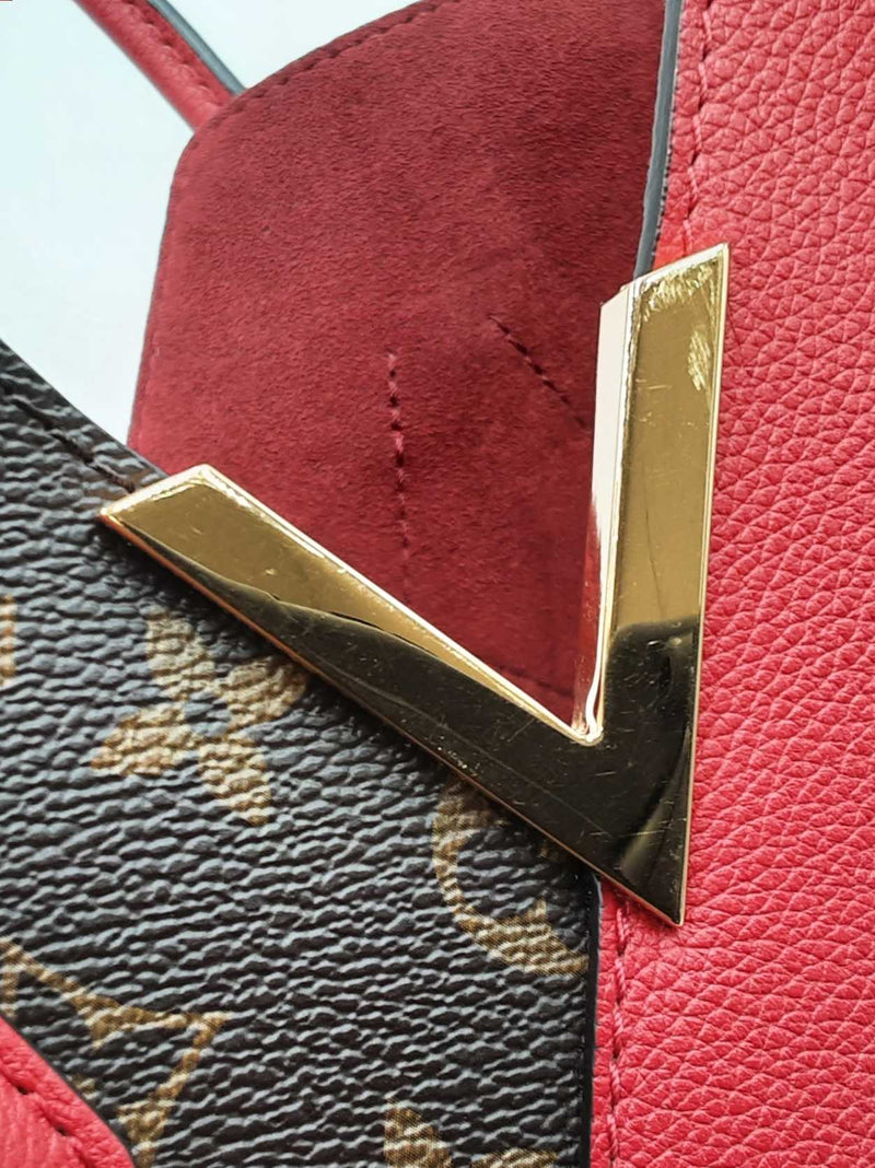 Louis Vuitton Kimono Tote Bag In Monogram Canvas & Cerise Leather Fw0625rzxdu