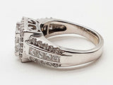 0.94 Cttw Natural Diamonds 14k White Gold 5.1g Ring Size 4.75 Do0226pxzde