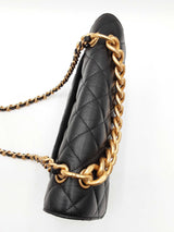 Chanel Large Double You Flap Bag In Diamond-quilted Black Leather Fw0626lixzdu