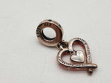 Pandora Double Candy Cane Heart Christmas 0.925 Sterling Silver Charm Do0426lrde