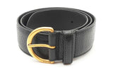 Gucci Black Leather Belt With Gold Tone Buckle Size 80/32 Eb0226lrxde