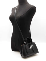 Longchamp Roseau Convertible Black Leather Crossbody Tote Fw0825lrxdu