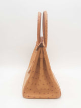 Hermes Birkin 30 Gold Ostrich Hand Bag Sd0825lcrzxsa