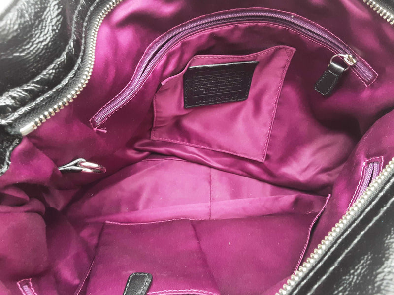 Coach Zoe Black Patent Leather Hobo Bag Sd0725izsa