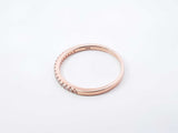 0.17 Cttw Diamond & 10k Rose Gold Half Eternity Band 1.5g Size 8.25 Fw0426lzxdu