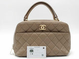 Chanel Trendy Cc Bowling Bag Beige Aa0926ezxsa