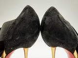 Christian Louboutin Royal Big Dorcet Black Suede Pumps Size Eu 36 Fw1224lxzdu