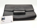 Louis Vuitton Black Epi Leather Clutch Eb0326wrxde