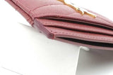 Yves Saint Laurent Cassandre Burgundy Leather Card Case Wallet Eb1026crsa