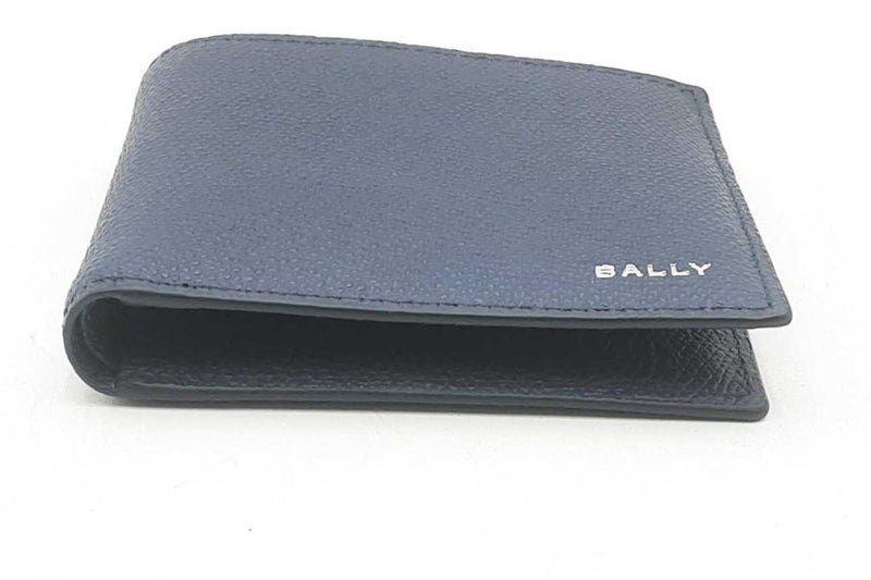 Bally Navy Blue Bifold Wallet Eb0325ixsa