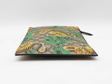Gucci Bengal Tiger Wristlet Pouch In Gg Supreme Coated Canvas Fw0126oxzdu