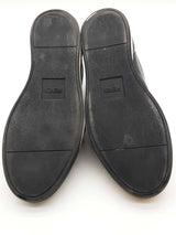 Fendi Black Leather Trainers With Velvet Zucca Straps Size 10.5 Eb0925oxzde