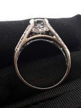1.45 Cttw Diamond & 14k White Gold Engagement Ring 4.1 Grams Size 6.75 Fw0125ezxdu